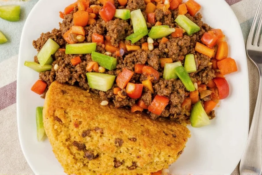 Mexican Cornbread with Ground Beef