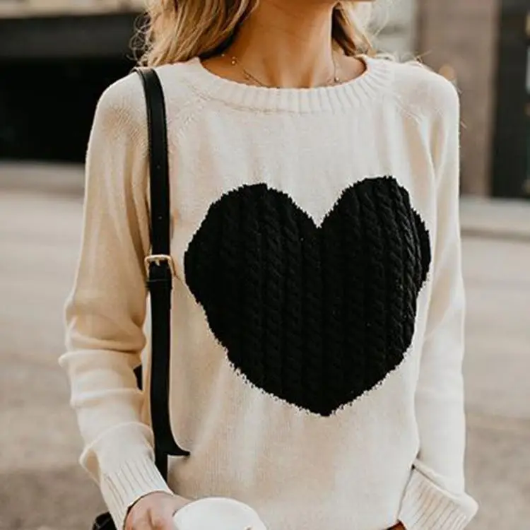 

C112 Custom Women Long Oversized Winter Fall Cashmere Neck Cardigan Knit Dresses Ladies Coat Plus Size Love Roses Sweaters