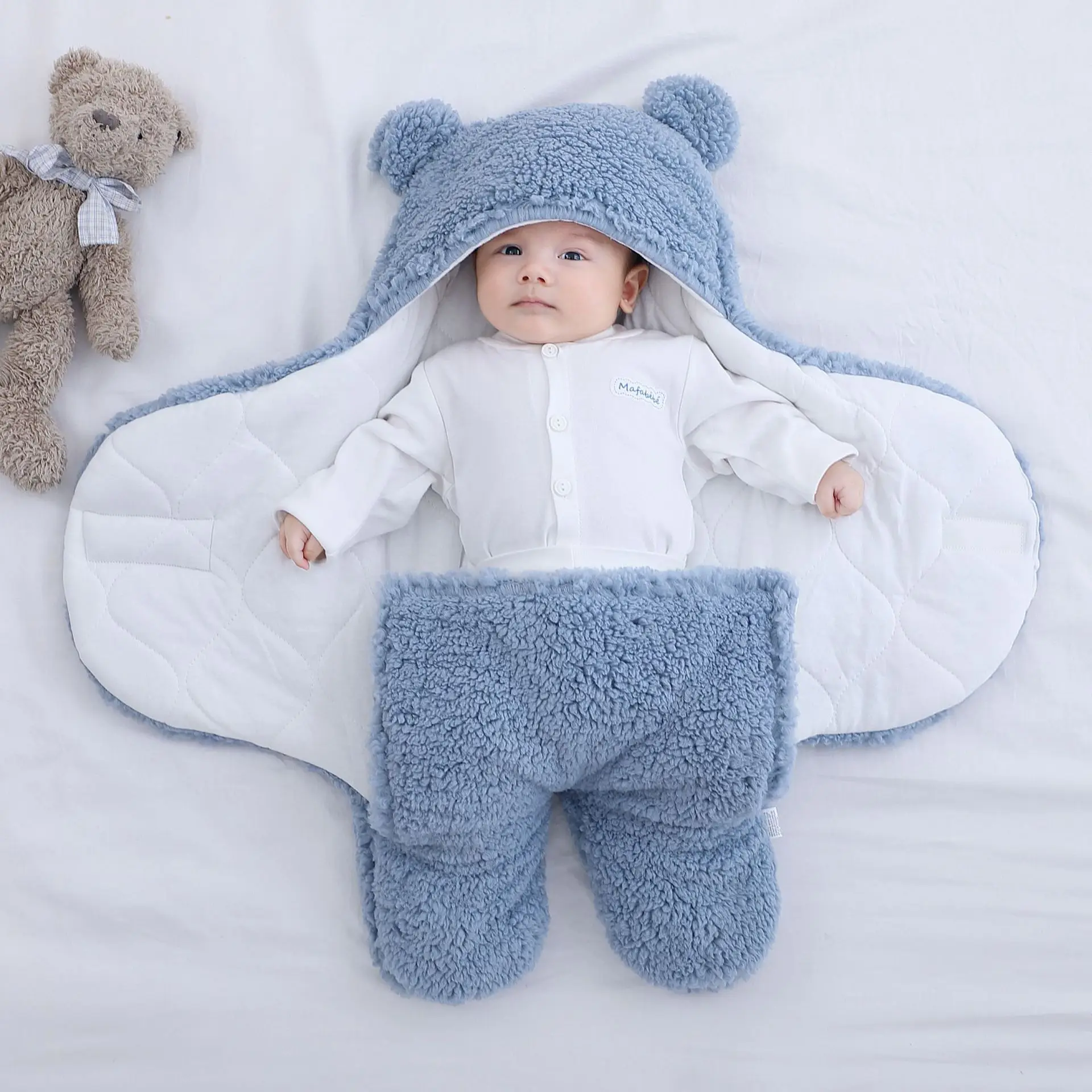 

Ultra-Soft Fluffy Newborn Infant Baby Sleeping Bag Sleepsack