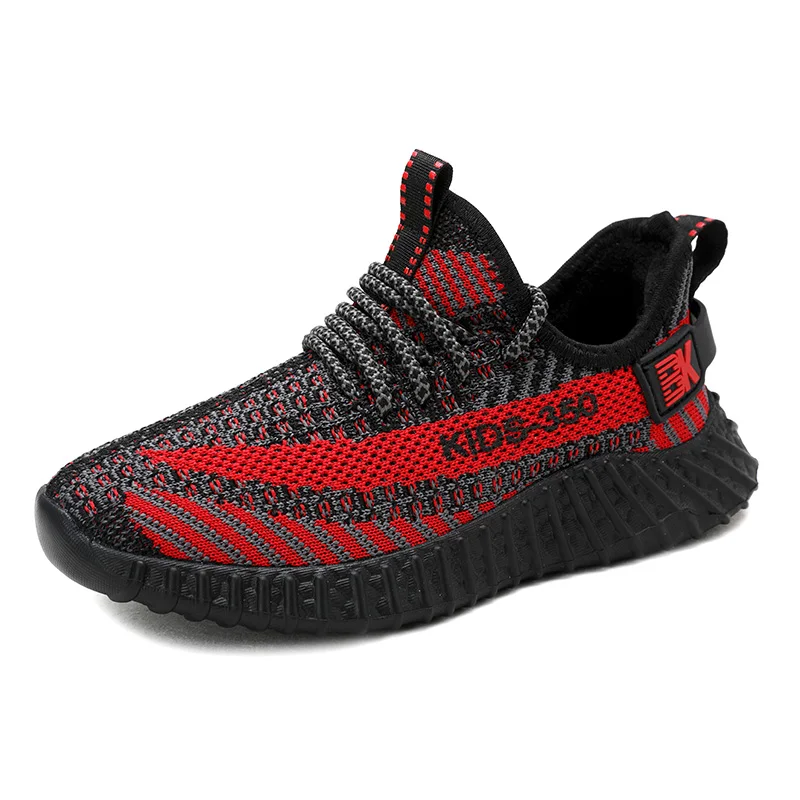 

Kids Yeezy 350 mesh breathable Boys' sports shoes light weight Loafers slip-On Soft sneaker wholesale children's branded shoes, Dark blue,grayish yellow,black and red