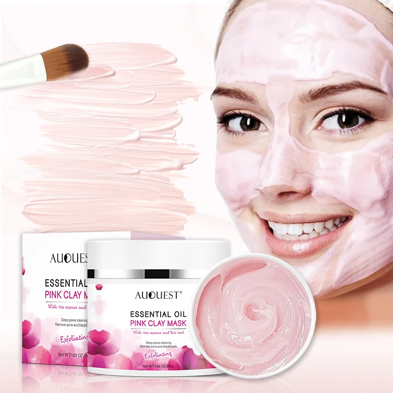 

Hot Products Deep Cleansing Exfoliating Skin Whitening Pink Clay Face Mud Mask