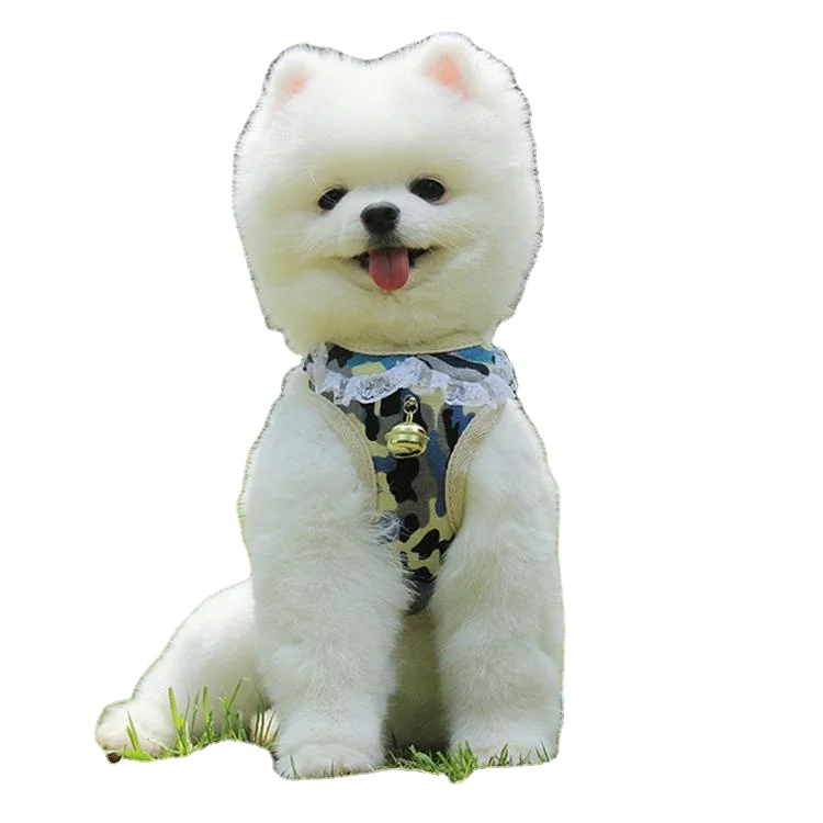 

Security Dog Vest Cotton Dog Collar And Leash Set, Pink/ grey/