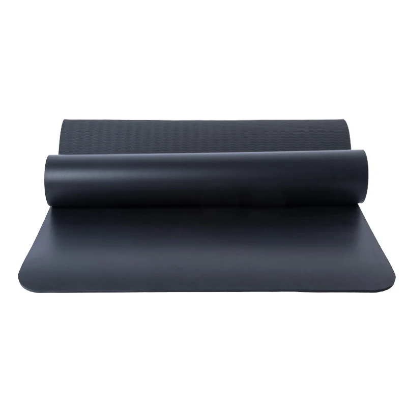 

Non Slip Gym Home Exercise Washable Black 6mm TPE PU Yoga Mat, Black/pink/purple/blue