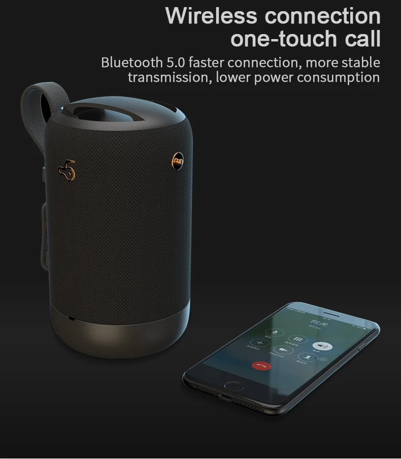 New Stereo Sound Built-in Mic subwoofer speaker B5 Outdoor Portable Wireless waterproof DJ Speaker - ANKUX.COM