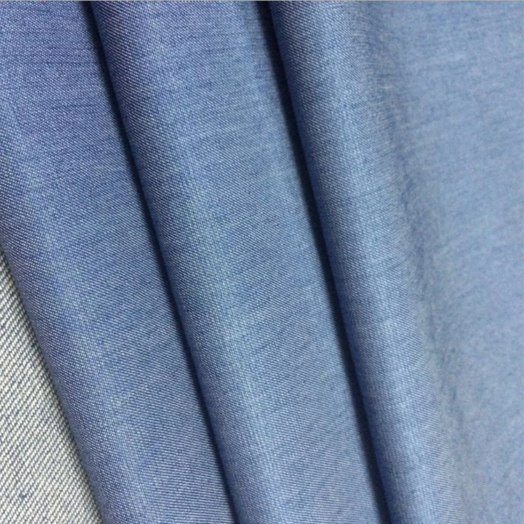 
China Spot 4.5oz Rolls Wholesale Women Jeans Coat Bag Premium Tencel Denim Fabric 