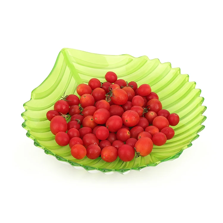 

Nordic Style Leaf Shaped Salad Dishes Snack Storage for Wedding Party, Green