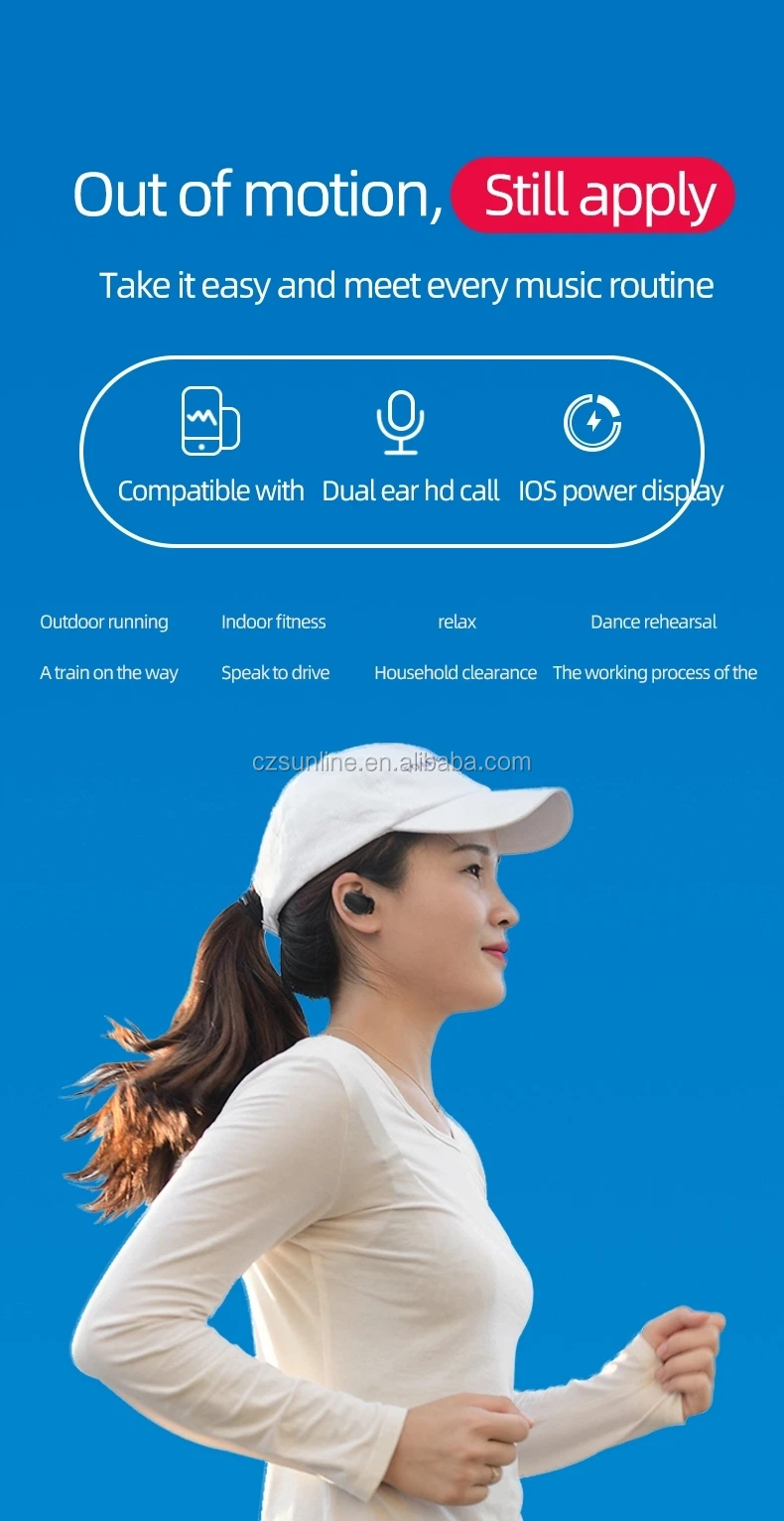 SUNLINE 1:1 A6S wireless earbuds for red xiaomi airdots DSP Active Noise Cancellation Wireless 5.0 airdots 4-5 hour play time - ANKUX.COM
