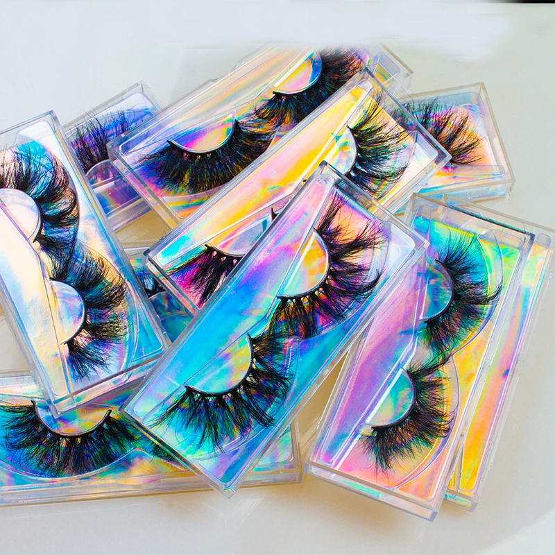 

Private label 5d 25mm mink eyelash with eyelash boxes custom logo packaging fake eyelashes, Natural black