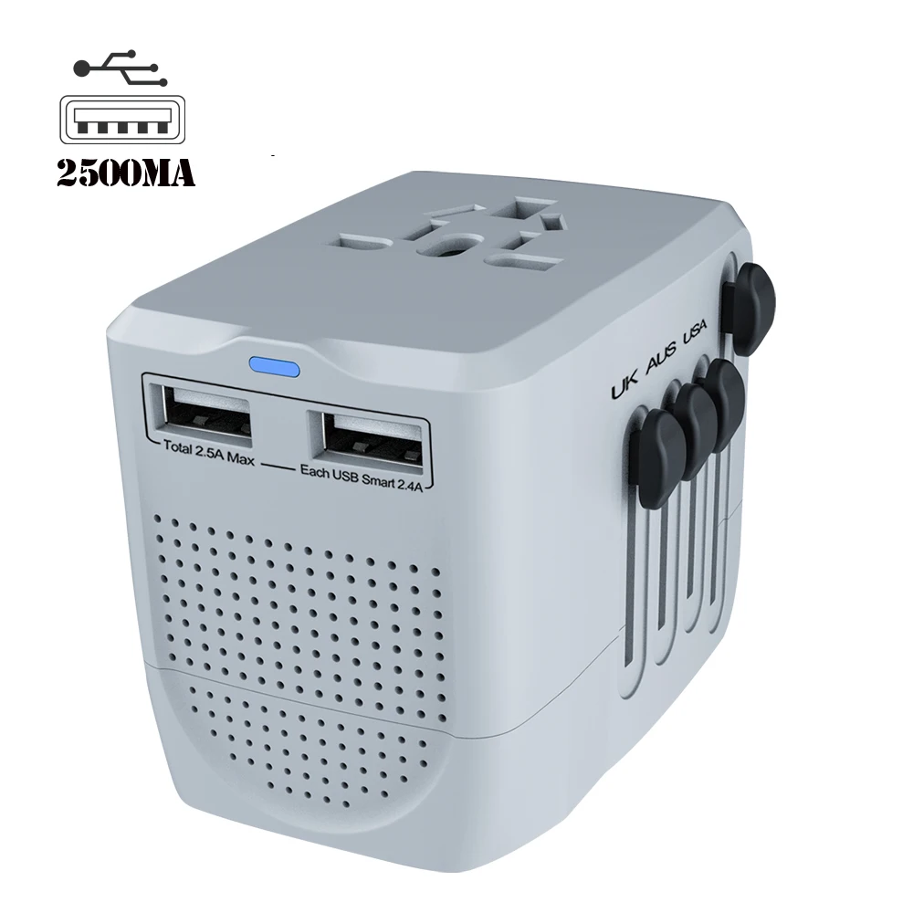 

travel adapter with usb car charger fashion portable charger world universal type-c smart USB chargers free to ship, Mutil/oem