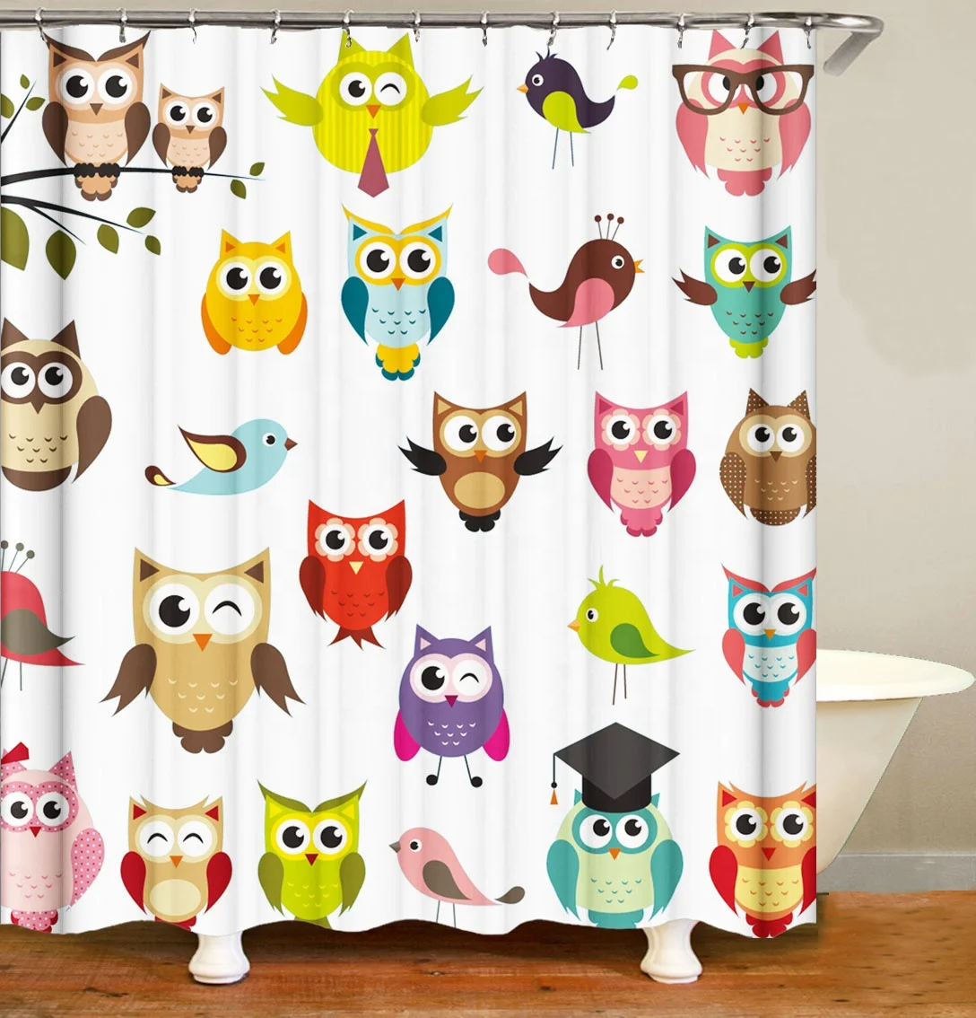 

i@home 3d prit latest waterproof shower curtain custom