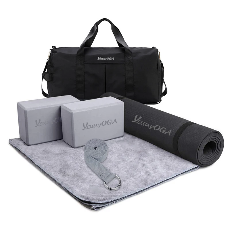 

2022 Sample Free Eco Friendly Latex Free Oem Ecolgico Yoga Bag Band Towel Products 20Mm Thick Pilates Pu Tpe Yoga Mat Sets, Customized color