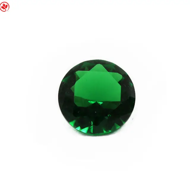 

Synthetic Gemstone Loose Stone Crystal 5.5mm-8mm Glass Gems Round Shape Green Synthetic (lab Created) Heat Third Party Appraisal
