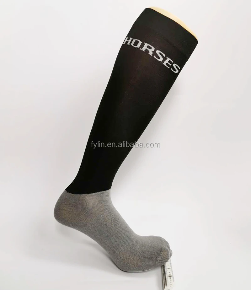 

Custom logo equestrian horse riding horsemanship socks knee-high long equestrian socks