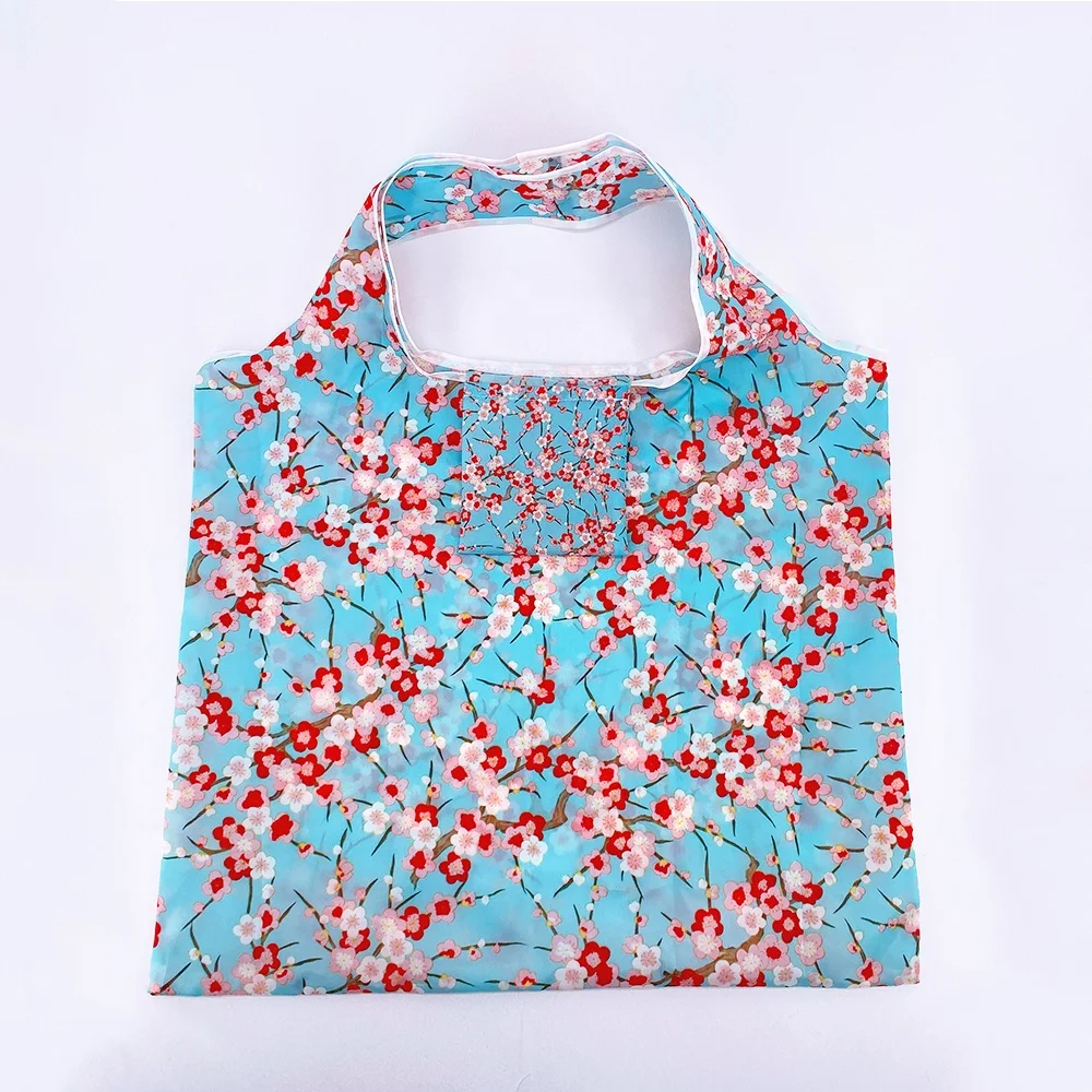 

Grocery Eco Reusable Foldable Polyester Rpet Shopping Tote Bag, Customized color