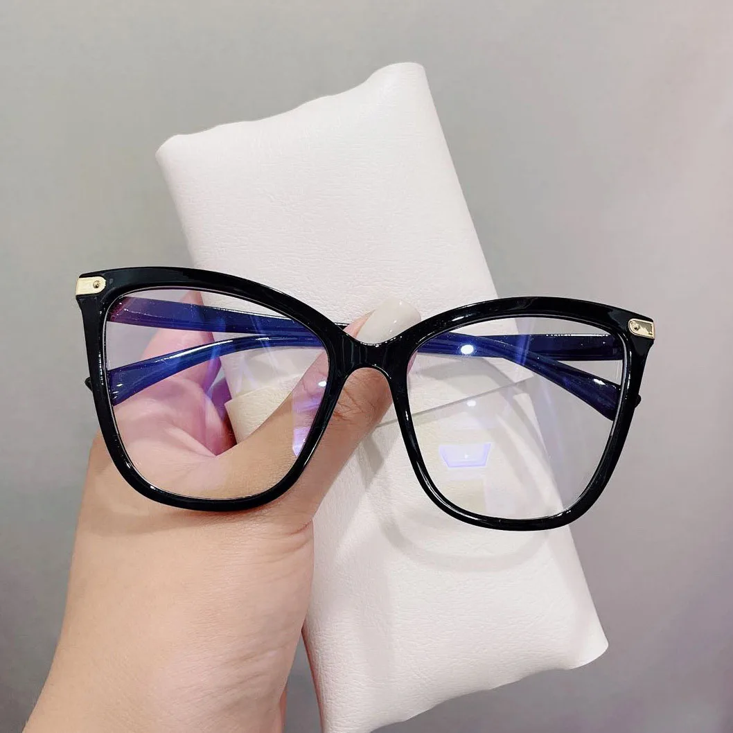 

DL Glasses Retro Transparent Computer cat eye anti-blue light glasses Women Men cheap Optical Spectacle Eyeglass 2022