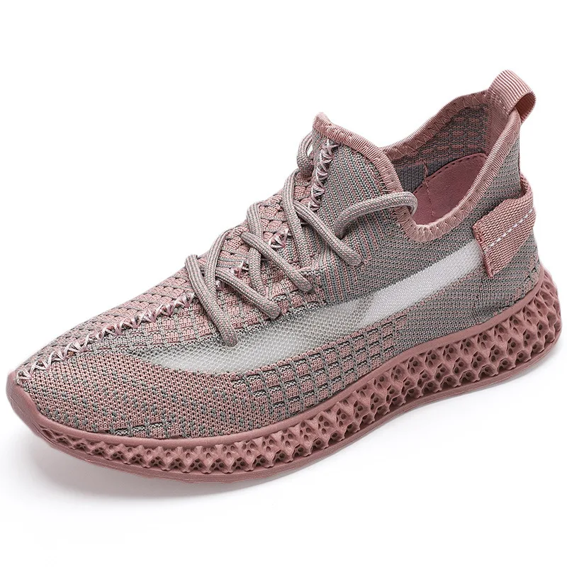 

2021 Women's school Breathable mesh casual lace-up running shoes