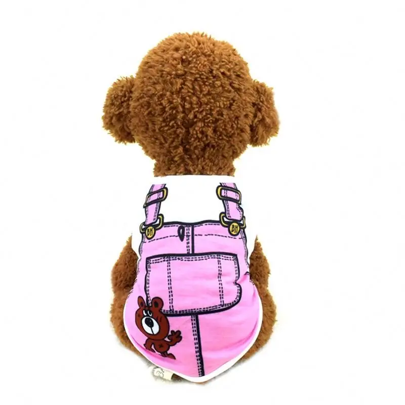 

Cartoon Pet Dog Clothes for Dog Summer Puppy Vest Clothing for Small Dogs Chihuahua Shirt Pet T-shirt Cat Costume, Customized color