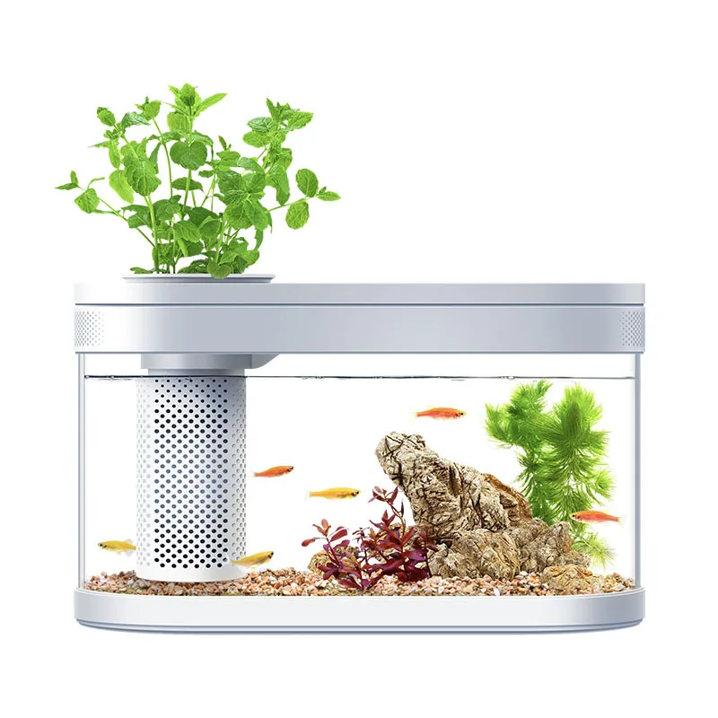 

Fashionable Desktop Aquarium Mini Aquaponic Fish Tank for Home Decoration