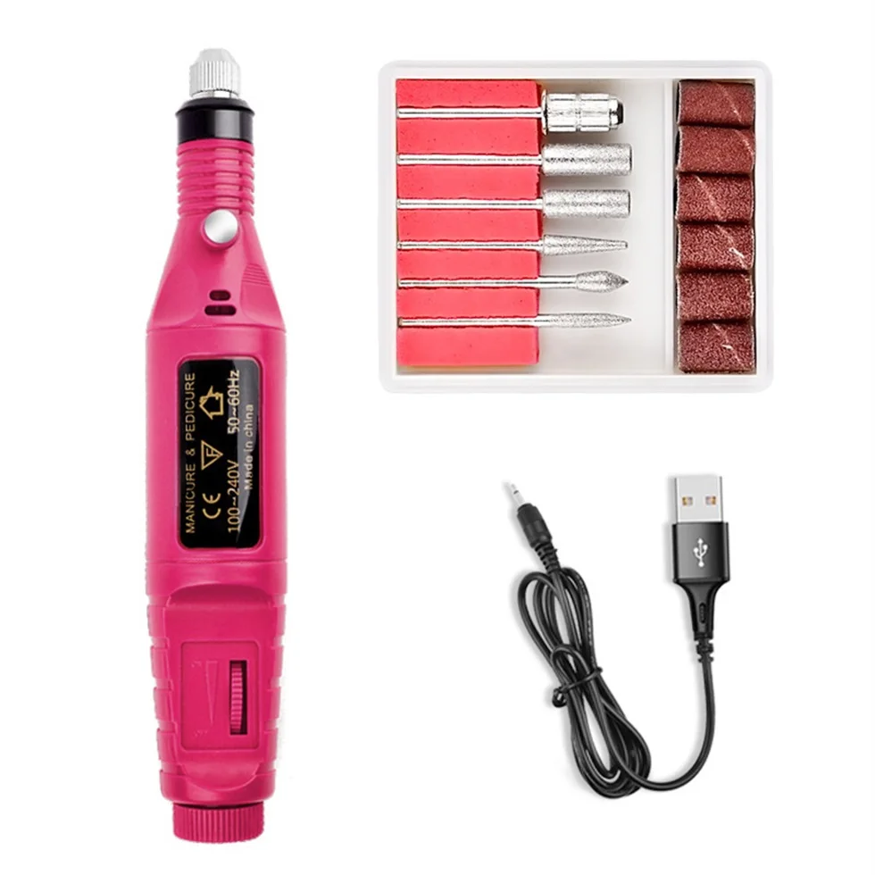 

20000RPM Electric Professional Nail File Kit Portable Rechargeable Electric Nail Drill Kit