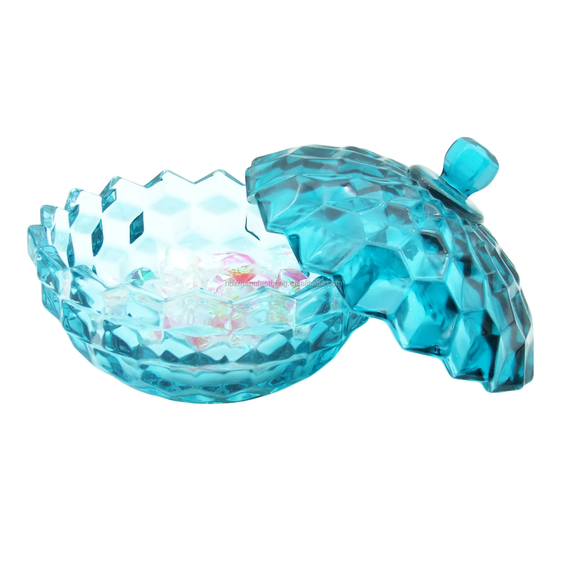 Haodexin Customized Crystal Glass Colorful Tea Coffee Pots Sugar