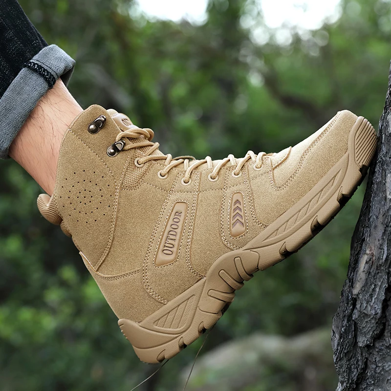 

Hot Sale Breathable High Quality Men Casual Outdoor Hiking Shoes Boots Working Shoes Men, Optional