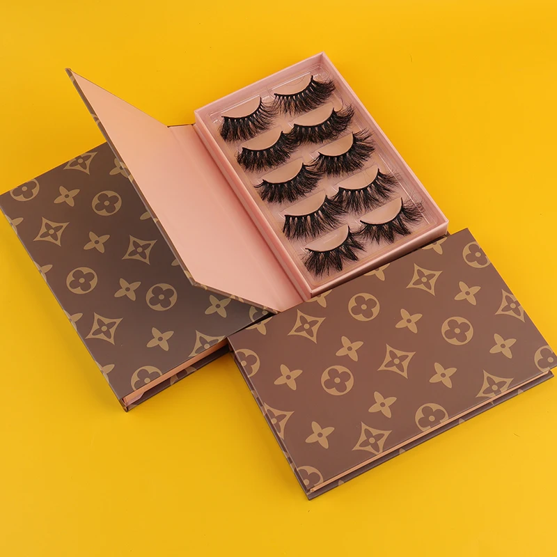 

Wholesale Custom eyelash Packaging box dramatic 5d 25mm lashes Natural Mink eyelashes Vendor