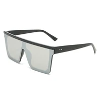 

Flat Top Sunglasses Women Gradient Plastic Gradient UV 400 Custom Logo 2020 New style Transparent Square