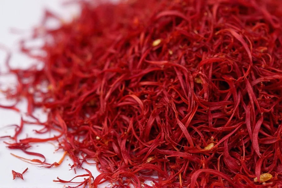 Side-by-side comparison of authentic saffron threads versus common saffron adulterants