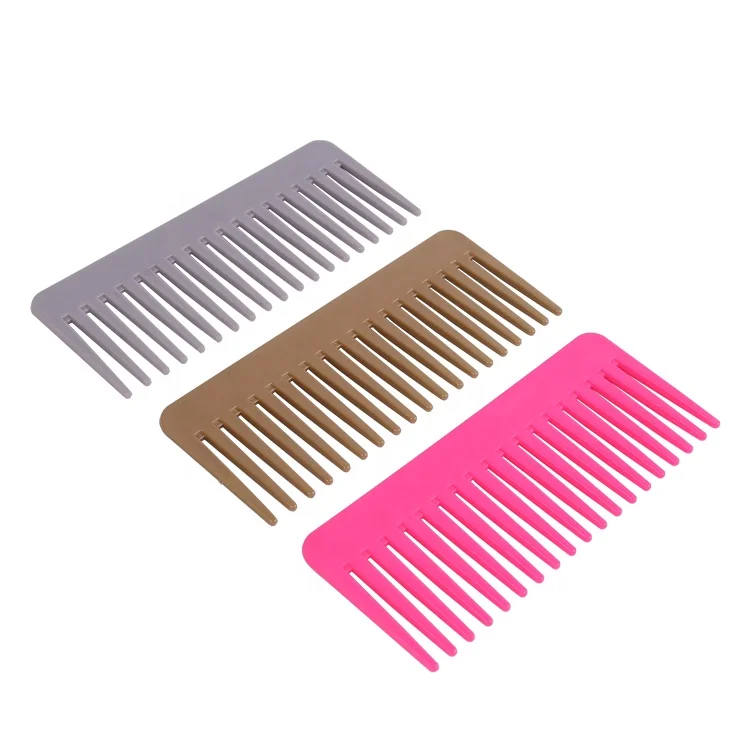 

Amazon hot selling portable plastic hair comb wide tooth lice comb, Black
