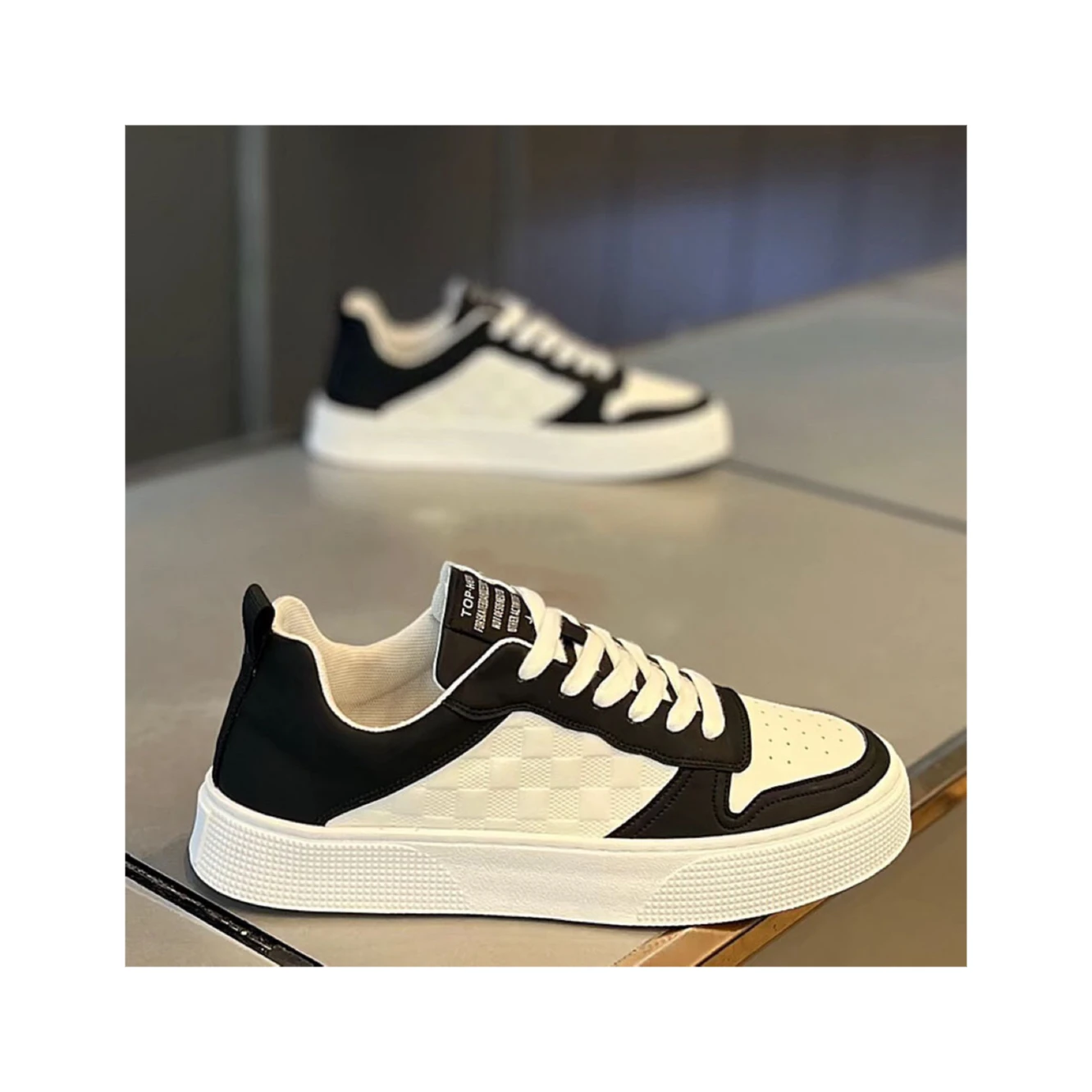 New style PU leather shoes small white shoes fashionable casual sneakers skateboard shoes