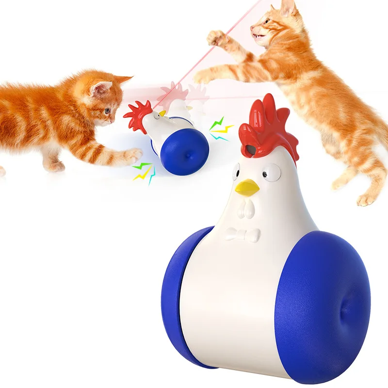 

Amazon Wholesale New Design Squeaky Laser Chicken Electric High Quality Cat Toys