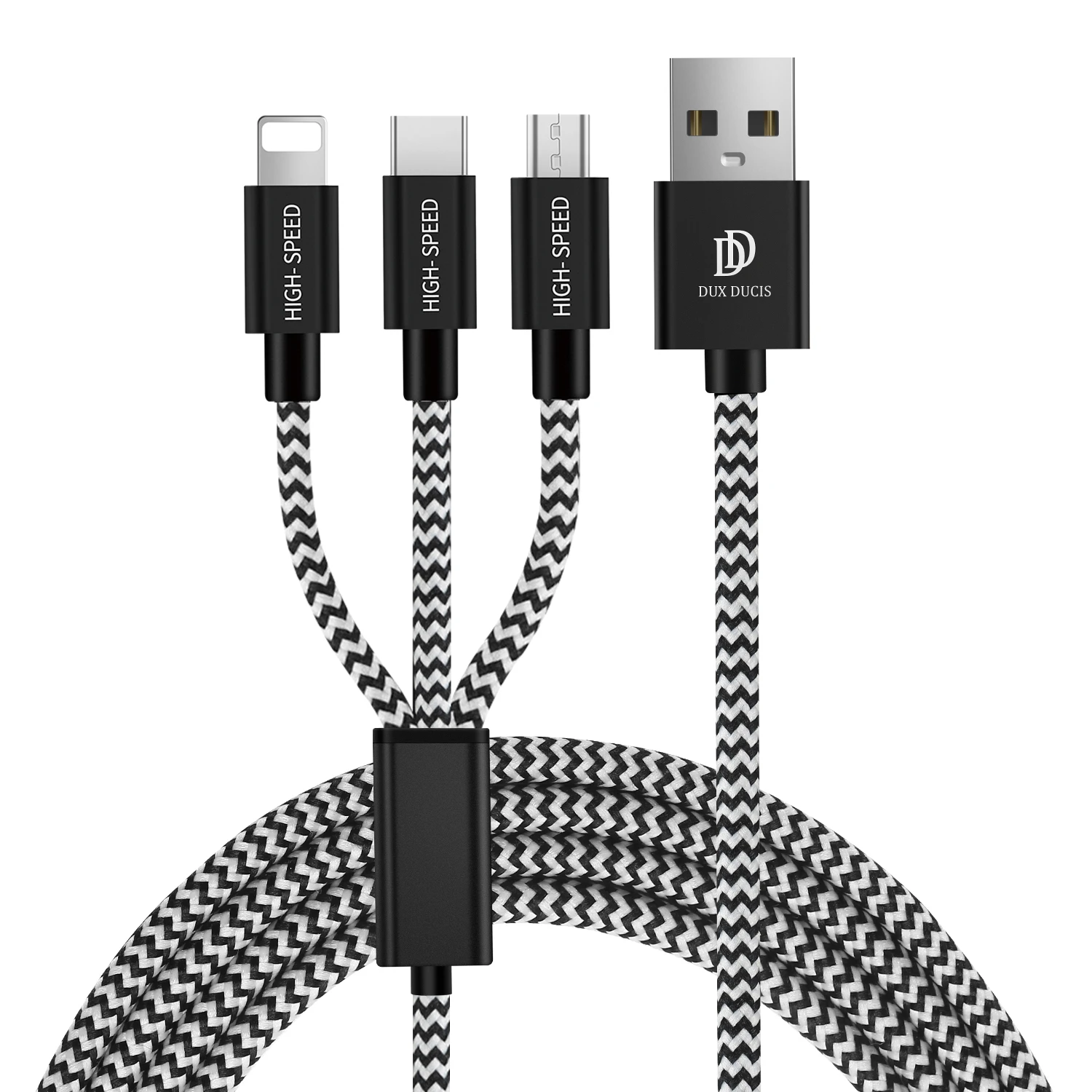 

Nylon Braided 2.4A Data Cable 3 in 1 USB Charging Cable IOS Type C Micro ShenZhen Technology Mobile Phone Cable