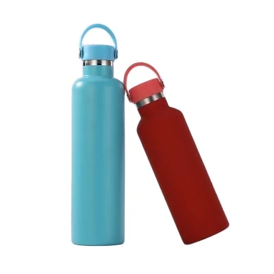 

Mikenda Metal sports double-layer vacuum insulation flask bottle logo custom with handle, Mix