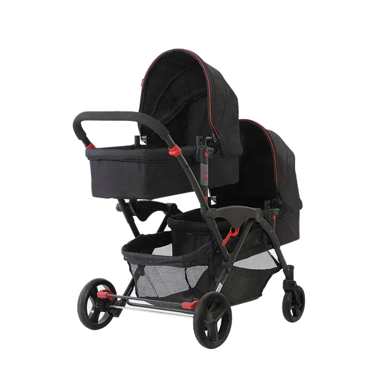 

Purorigin Twin carriage stroller twin prams and strollers double seats baby strollers for baby twins, Black;gre;,blue;red;khaki