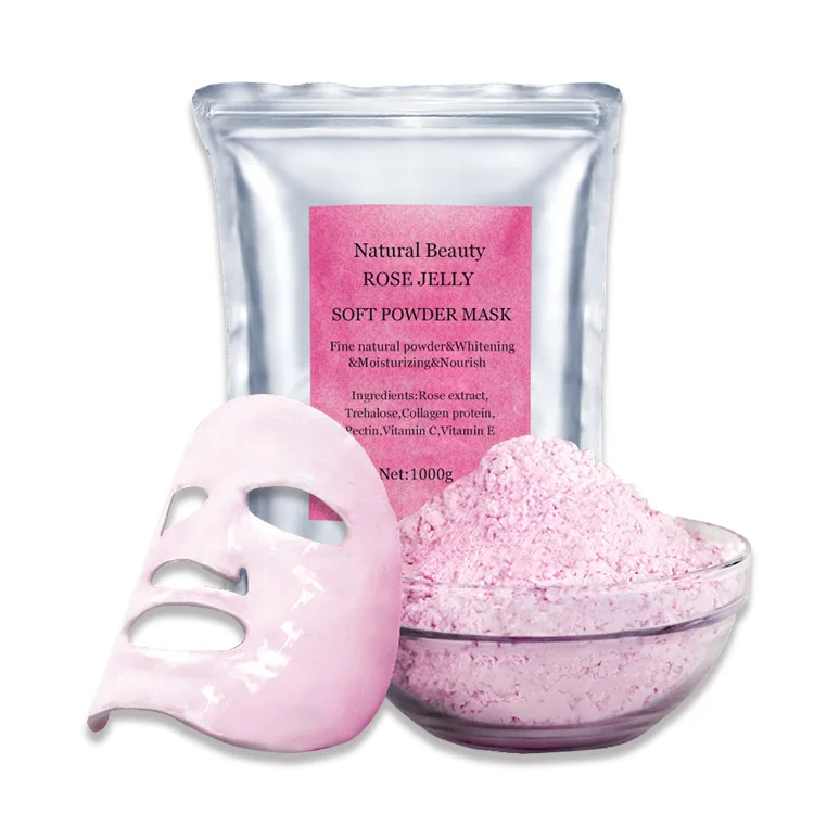 

Korea Beauty Private Label petals Whitening Moisturizing Face care rose jelly mask, Pink