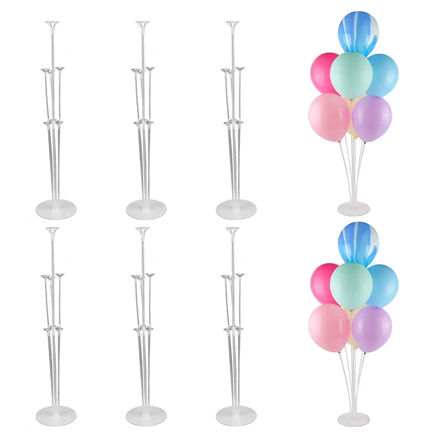 Wholesale 1sets 7pcs Table Balloon Stand Kit Balloon Holder For ...