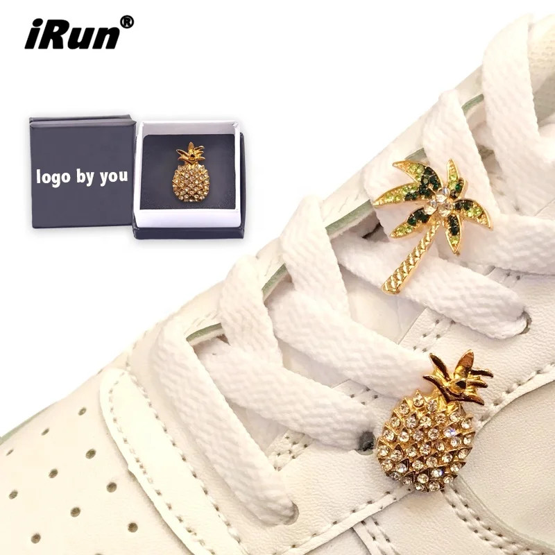 

New Design Zinc alloy crystal shoe decoration clips accessories metal dubrae custom women shoelace charm for Sneaker