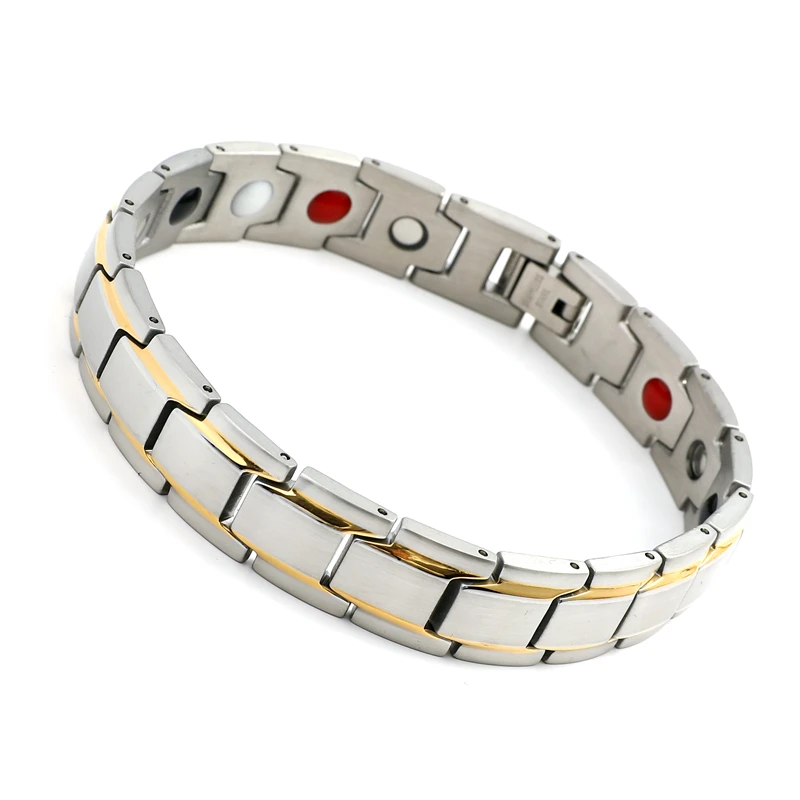 

Mens Keep Fit 316l Magnetic Titanium Stainless Steel Bracelet, As picture