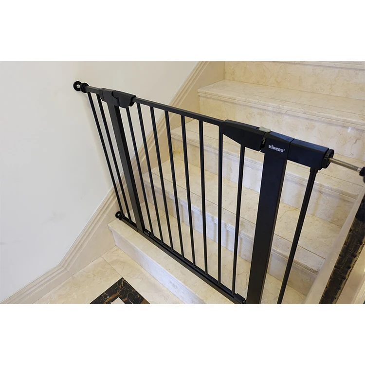 

Custom metal baby safety gate baby safety gate stairs baby barrier extension piece child safety gate, Black