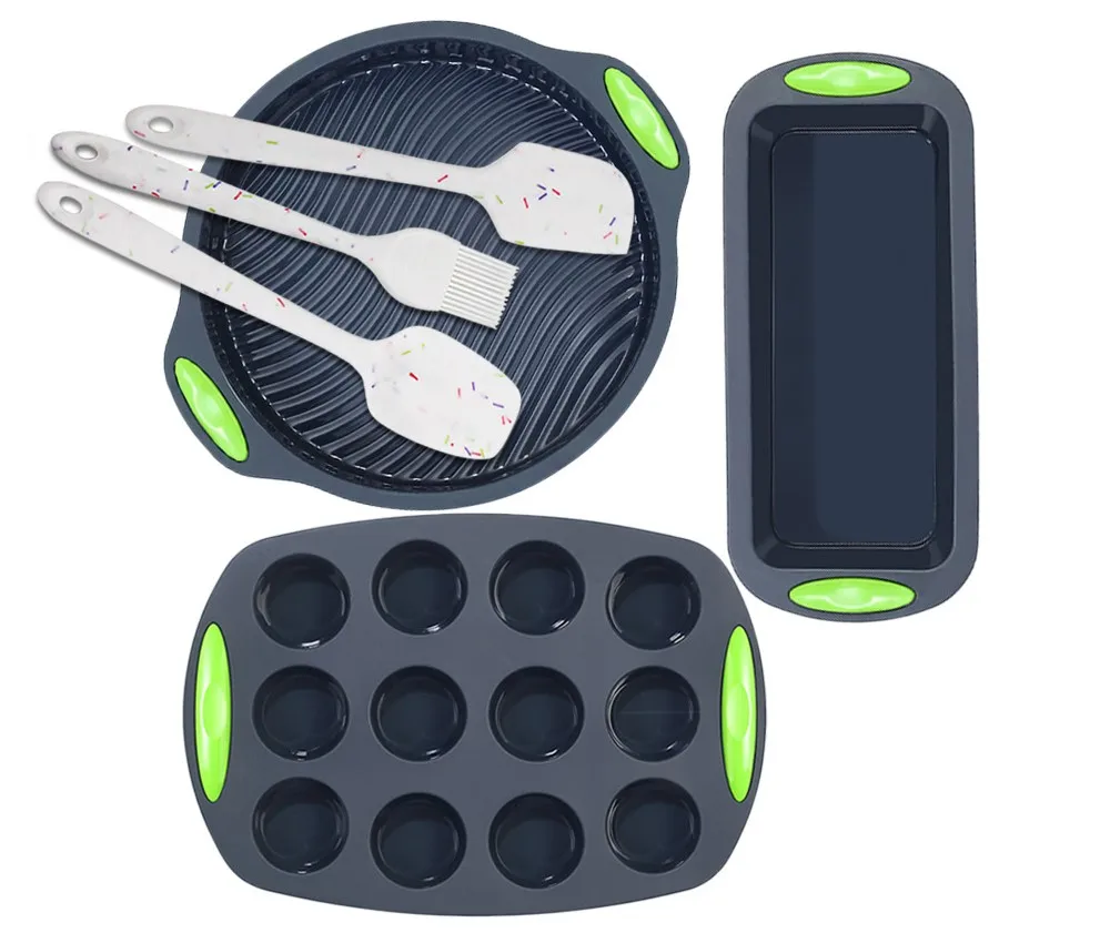 

silicon cake pans Wholesale Cake mold 3 pack cake molds baking tools cooking silicon moulds