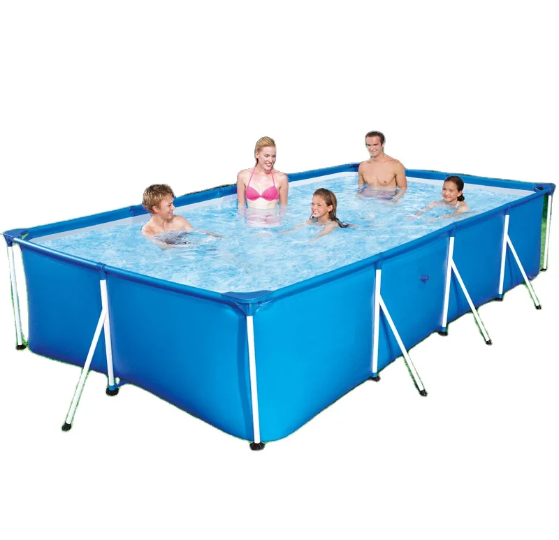 

450*220*85 cm PVC Rectangular Frame Albercas Family Easy Set Piscina Above Ground Swimming Pool piscine, Blue
