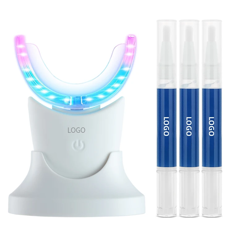 

Home Use HP PAP2 Gel Private Logo Kit Sbiancante Denti OEM Label Blue Red Light Wireless Teeth Whitening Led Kit