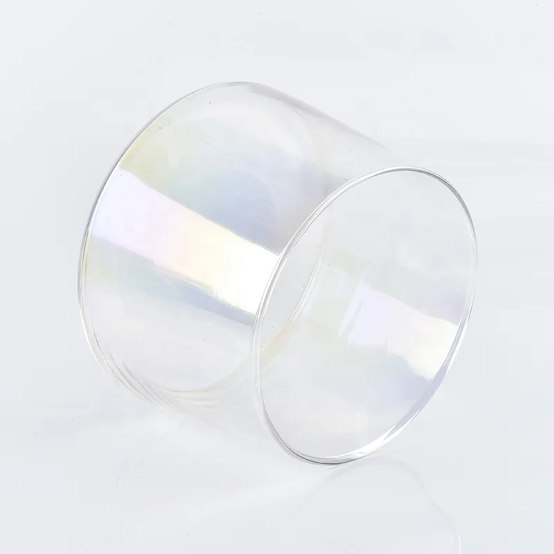 Luxury Holographic glass jar empty candle vessels