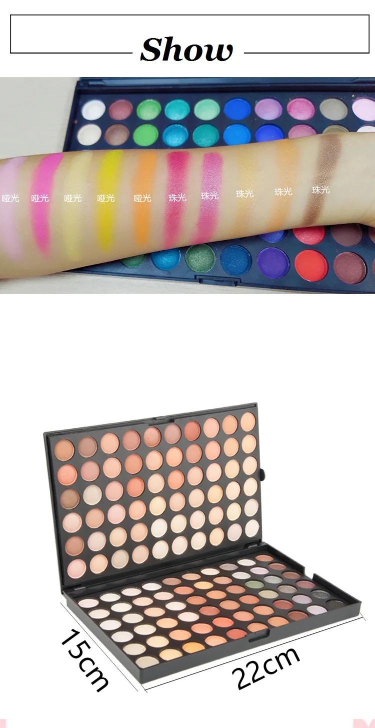 Pro X120 Full Eyeshadow Palette 2 Makeup Palletes Each 60 Colors Eye Shadow Makeup Cosmetics 