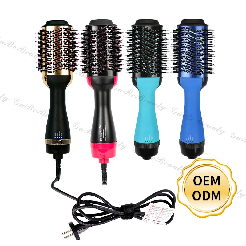 

Gubebeauty hot sale 3 in 1 hair dryer straightener curler best hair straightener electric hair brushes with FCC&CE, Customized color