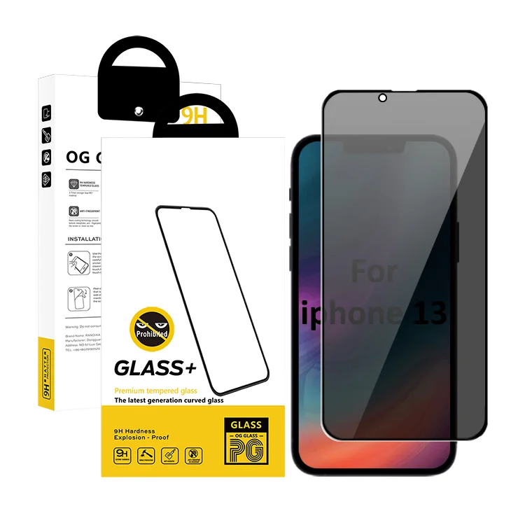 

10 Pack Privacy Screen for iPhone 11 12 13 Pro Mini Max Tempered Glass Film Upgrade 9H Hardness Case Friendly