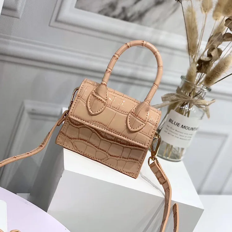 

XP1064 Fashion Small Crocodile Pattern PU Leather Top-handle Handbags Mini Shoulder Bag Crossbody Ladies Handbags