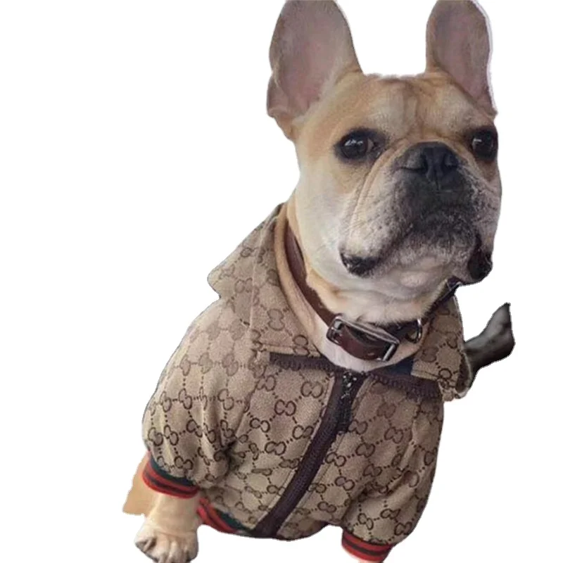 

Luxury brand logo dog coat pet sun protective coat coat teddy French Bulldog schnauzer Pupreme Dog Jacket Winter Dog Clothes, Shown