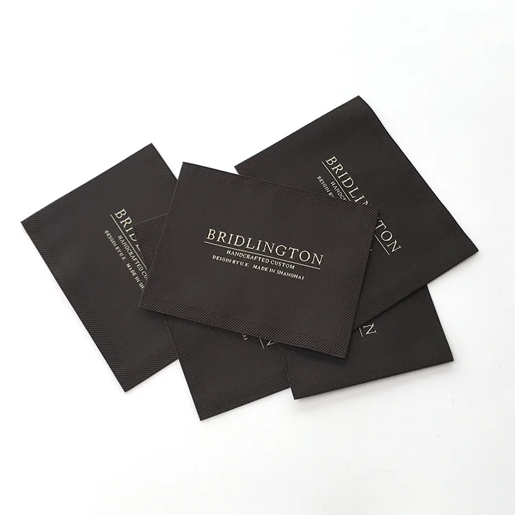 
Custom Private Exclusive Luxury Apparels Garment Damask Woven Tag Label For Clothing Manufacturer 