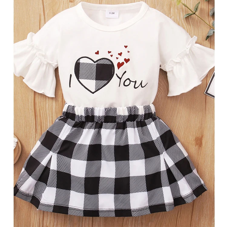 

Wholesale kid girls fashionable clothes kid clothing set for girl summer